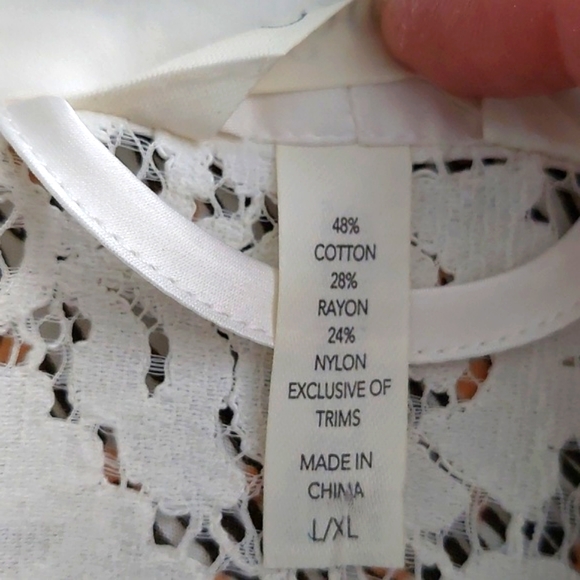 NWT Soma lace and satin robe, white. Size L/XL. - Picture 6 of 8